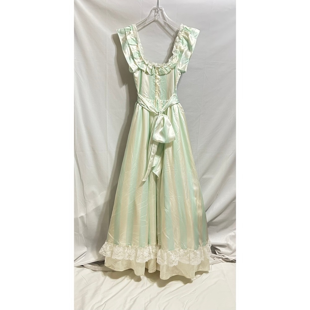 Vintage 1970 Jessica McClintock Gunne Sax Mint Strip Lace Southern Belle Gown 3 - Picture 15 of 16